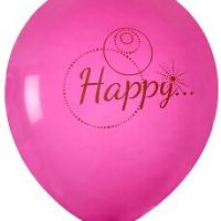 Ballon happy fuchsia