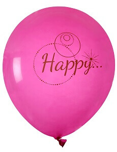 Ballon happy fuchsia
