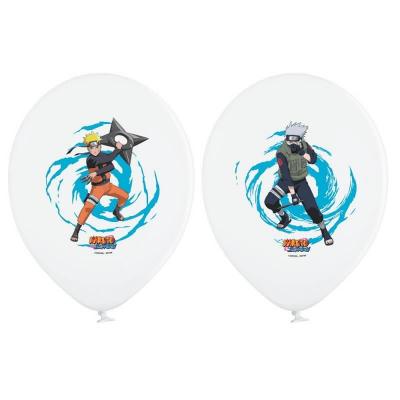 6 Ballons en latex Manga Anniversaire Naruto Shippuden 27 cm REF/12823-NA