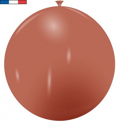 Ballon latex 40 50cm cuivre metallique fabrication france