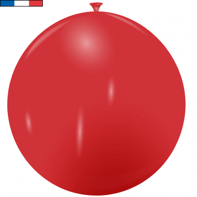 Ballon latex 40 50cm rouge metallique fabrication france