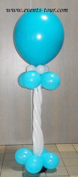 Ballon latex bleu turquoise biodegradable