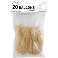 Ballon latex cristal transparent 25cm fabrication francaise