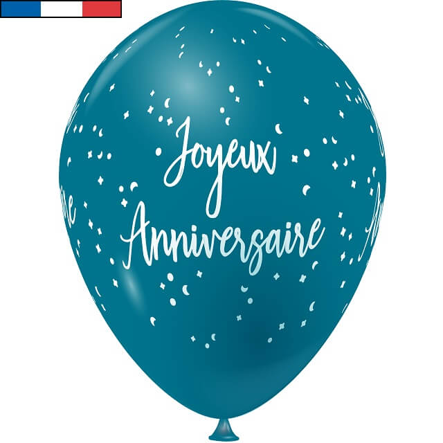 Ballons anniversaire en latex de couleur bleu foncé - fêtes de garçons