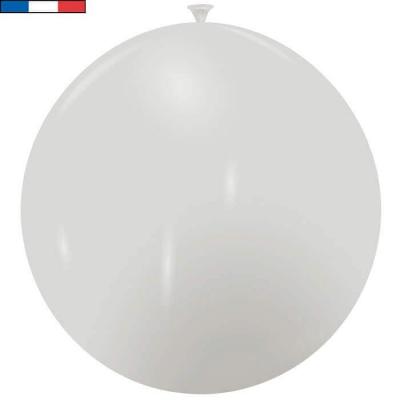 Ballon 40/50cm argent métallique en latex naturel (x1) REF/11661 Fabriqué en France