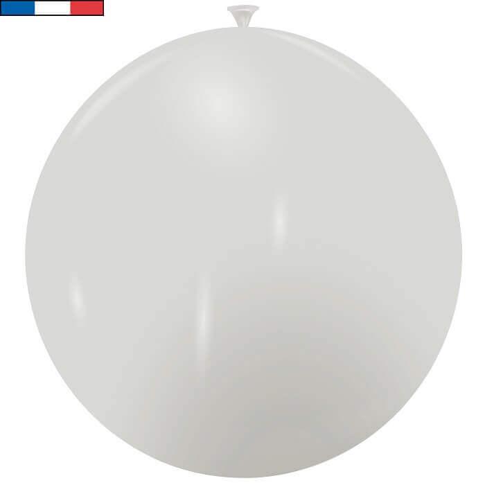 Ballon latex naturel biodegradable fabrique en france 50cm argent metallique