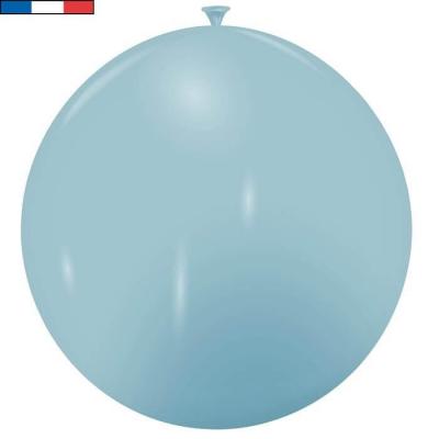 Ballon 40/50cm opaque bleu pâle en latex naturel (x1) REF/11876 Fabriqué en France