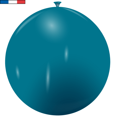 Ballon latex naturel biodegradable fabrique en france 50cm bleu turquoise