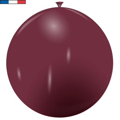 Ballon 40/50cm opaque Bordeaux en latex naturel (x1) REF/19858 Fabriqué en France