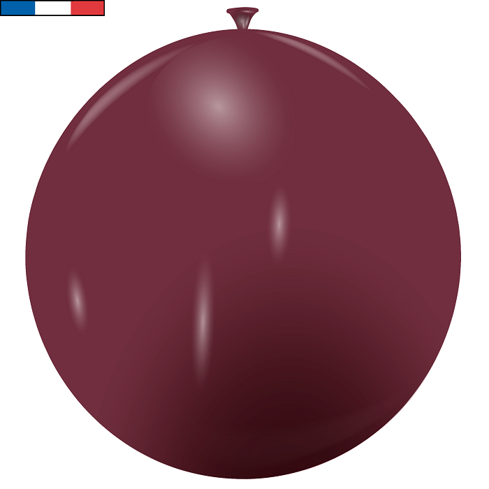 Ballon latex naturel biodegradable fabrique en france 50cm bordeaux