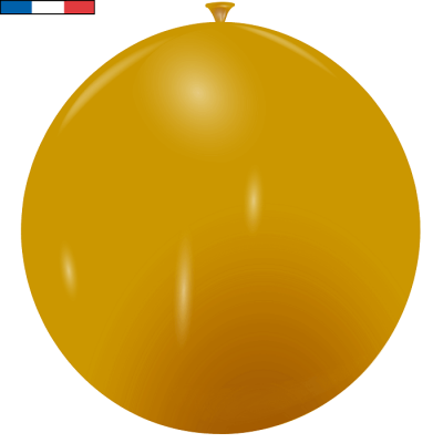 Ballon 40/50cm doré or métallique en latex naturel (x1) REF/13498 Fabriqué en France