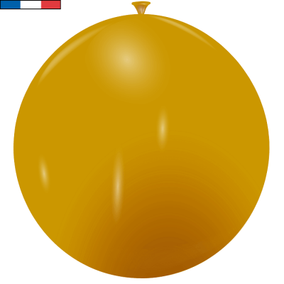 Ballon latex naturel biodegradable fabrique en france 50cm dore or metallique