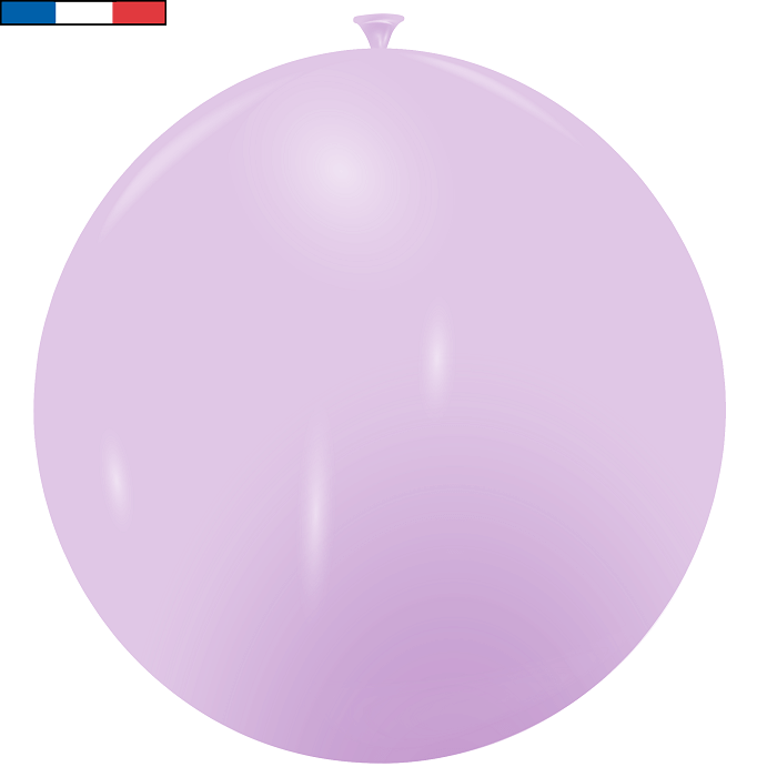 Ballon latex naturel biodegradable fabrique en france 50cm lilas parme