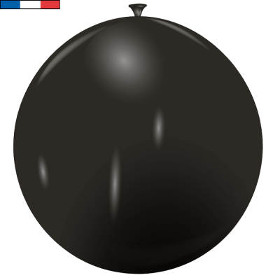 Ballon latex naturel biodegradable fabrique en france 50cm noir
