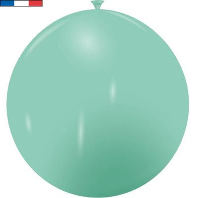 Ballon 40/50cm opaque vert menthe en latex naturel (x1) REF/21413 Fabriqué en France