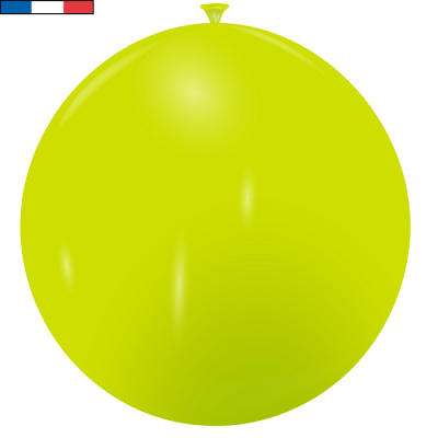 Ballon 40/50cm opaque vert Tilleul en latex naturel (x1) REF/21264 Fabriqué en France