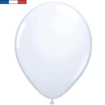 Ballon latex naturel opaque français blanc (x50) REF/31638