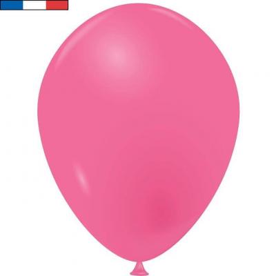 Ballon latex naturel opaque français rose bonbon (x50) REF/33854