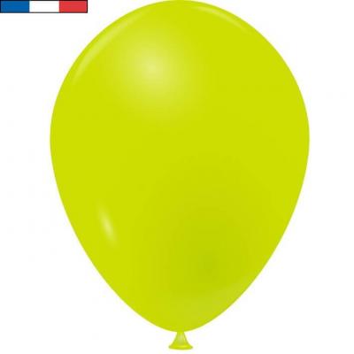 Ballon latex naturel opaque français vert tilleul (x50) REF/31676