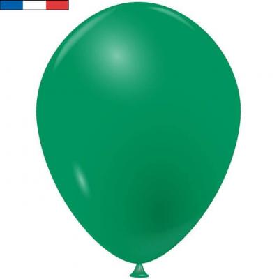 Ballon latex naturel opaque français vert (x50) REF/40234