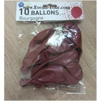 Ballon latex naturel francais bordeaux bourgogne x10