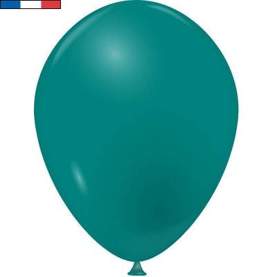 10 Ballons opaques en latex de fabrication française vert Jade 25cm REF/49619