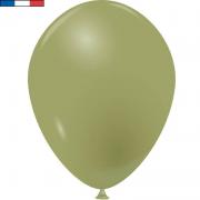 10 Ballons opaques en latex de fabrication française vert Olive 25cm REF/52985