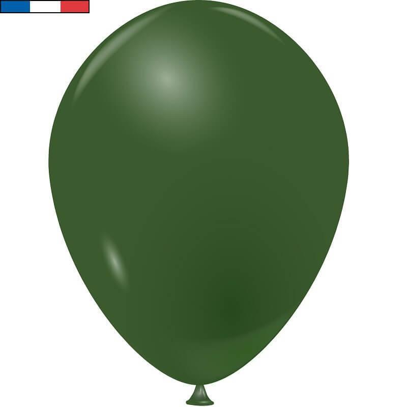 Ballon latex naturel opaque 25cm fabrication france vert sapin