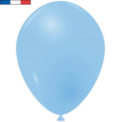 Ballon en latex naturel opaque bleu pâle de 15 cm (x100) REF/1273 Fabrication France