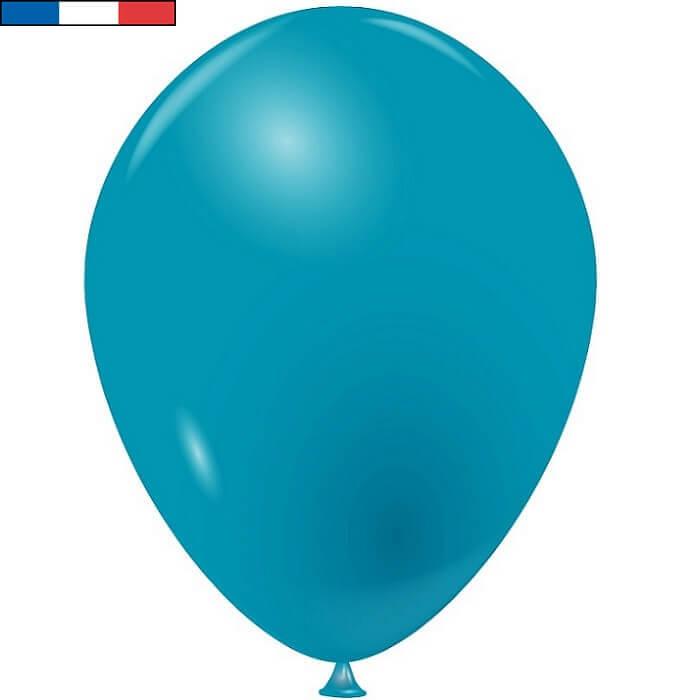 Ballon latex opaque 15cm fabrication france bleu turquoise