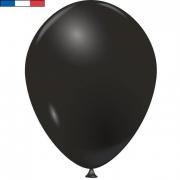 Ballon en latex naturel opaque noir de 15 cm (x100) REF/1198 Fabrication France