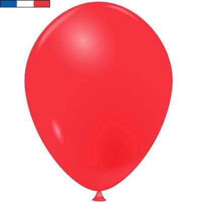 Ballon en latex naturel opaque rouge de 15 cm (x100) REF/1174 Fabrication France