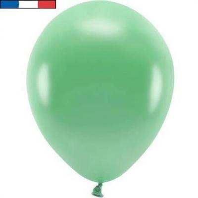 Ballon en latex naturel opaque vert menthe de 15 cm (x100) REF/21196 Fabrication France