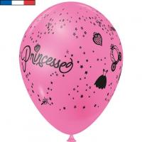 Ballon latex princesse de fabrication francaise rose bonbon