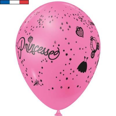 Ballon princesse multicolore en latex de fabrication francaise