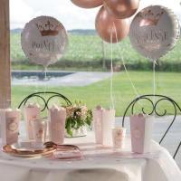 Ballon latex rose gold fete anniversaire princesse