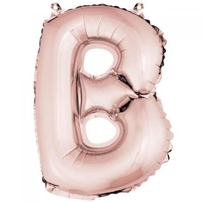 Ballon lettre B rose gold en aluminium de 36cm (x1) REF/BA3005