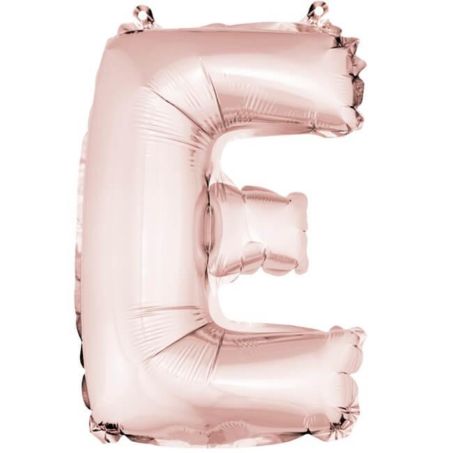 Ballon lettre e rose gold en aluminium 36cm