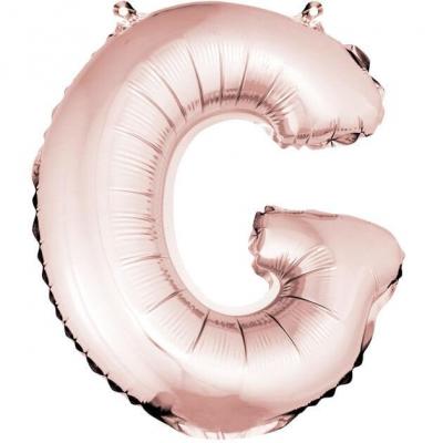 Ballon lettre g rose gold en aluminium 36cm