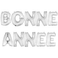 Ballon lettre nouvel an bonne annee argent aluminium