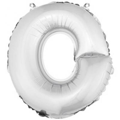 Ballon lettre o metallique argent