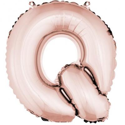 Ballon lettre Q rose gold en aluminium de 36cm (x1) REF/BA3005