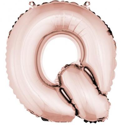 Ballon lettre q rose gold en aluminium 36cm