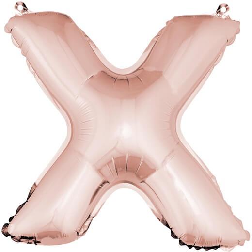 Ballon lettre x rose gold en aluminium 36cm