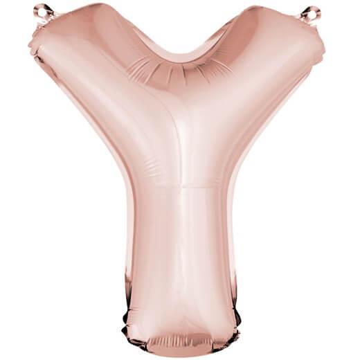 Ballon lettre y rose gold en aluminium 36cm