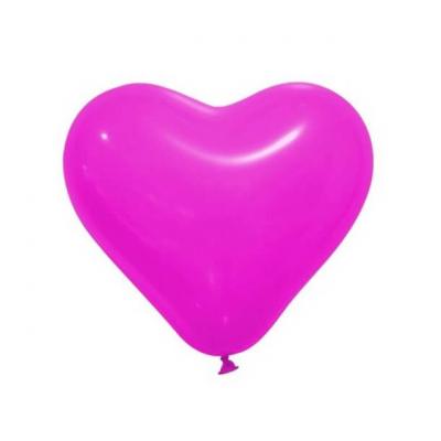 Ballon coeur fuchsia (x12) REF/BAL196