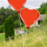 Ballon mariage coeur rouge pour decoration de salle