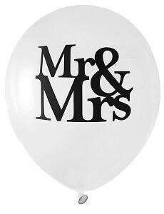 Ballon mariage: Mr & Mrs (x8) REF/4829