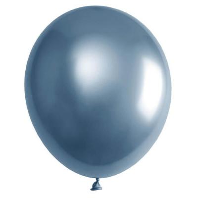 Decoration ballon metallise 30cm latex bleu canard