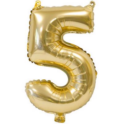 Ballon metallique anniversaire 5 ans or